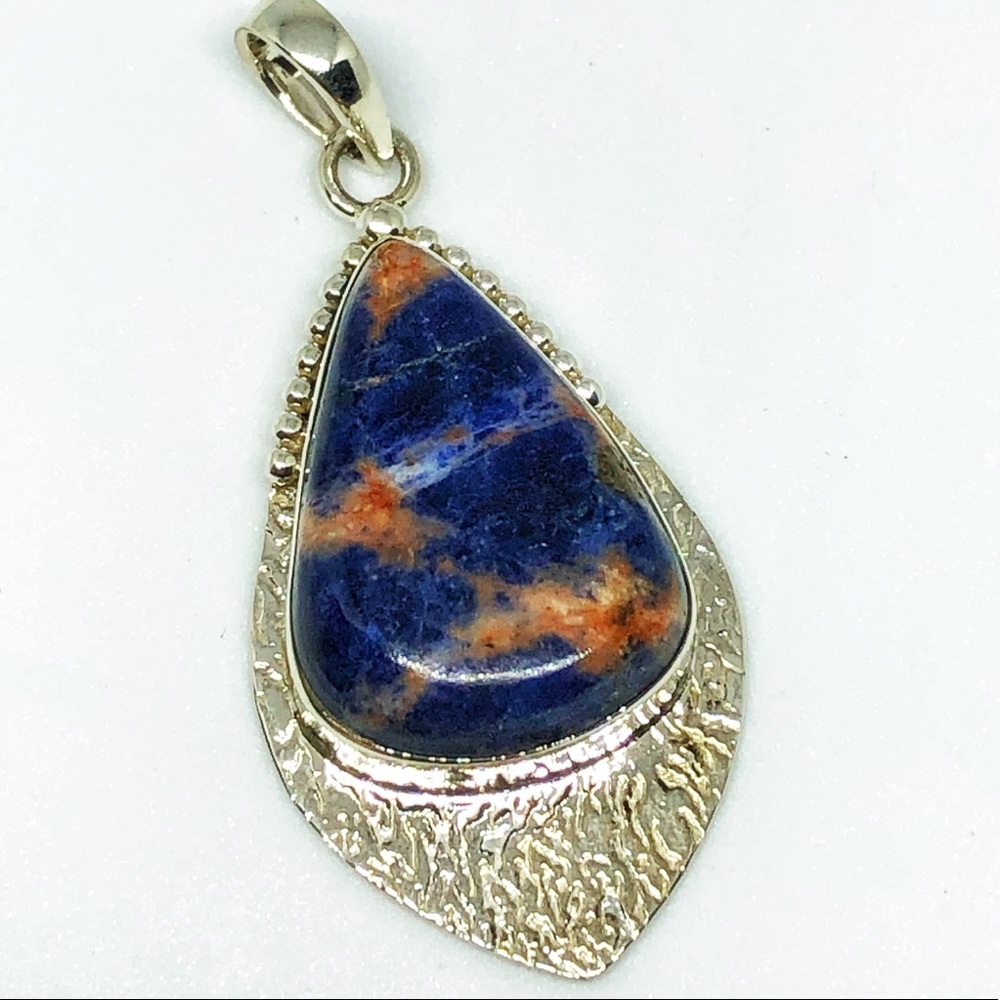 Handmade Sodalite Sterling Pendant Necklace